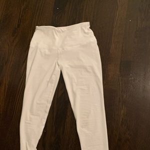 White sweat absorbing athletic pants